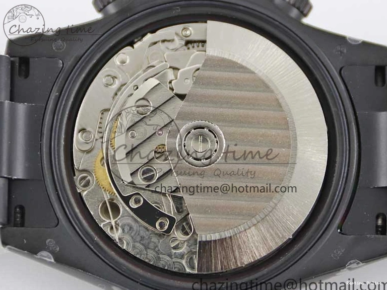 0515 Functional Daytona All Black PVD TWF Best Edition Rainbow Diamonds Bezel Black Dial on PVD Bracelet A 2449